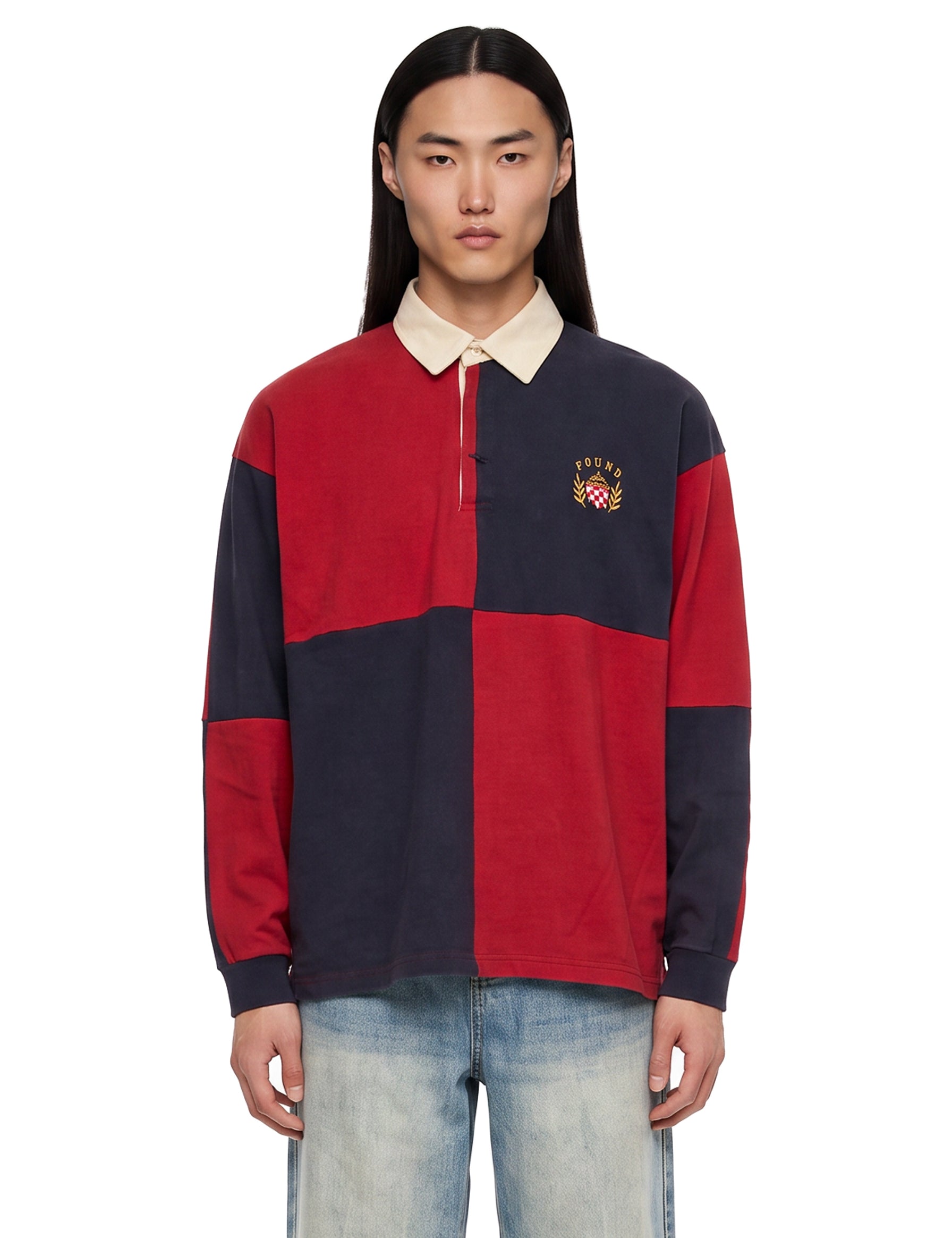 T-shirt a maniche lunghe crestfield rugby multicolre 