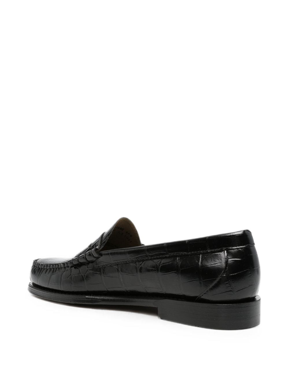 Mocassini Weejuns Penny croco in nero 
