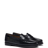 Mocassini Weejuns Penny croco in nero 