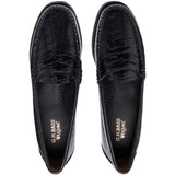 Mocassini Weejuns Penny croco in nero 