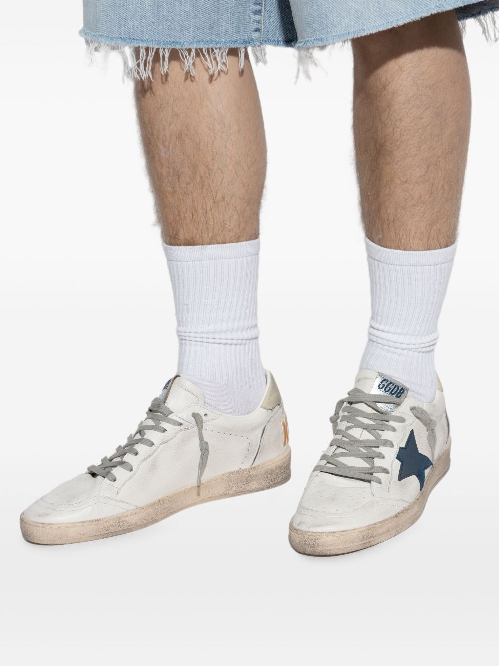Sneakers basse ball star in bianco Golden goose - uomo 