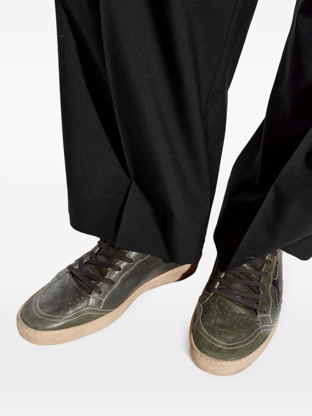 Sneakers ball star in verde Golden goose - uomo 