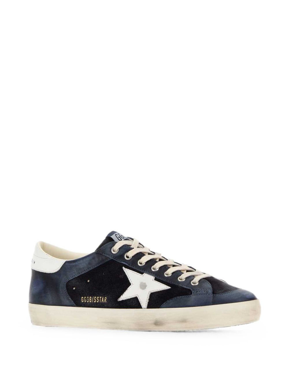 Sneakers Super Star in pelle in blu 