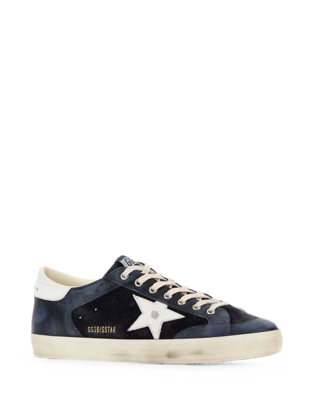 Sneakers Super Star in pelle in blu 