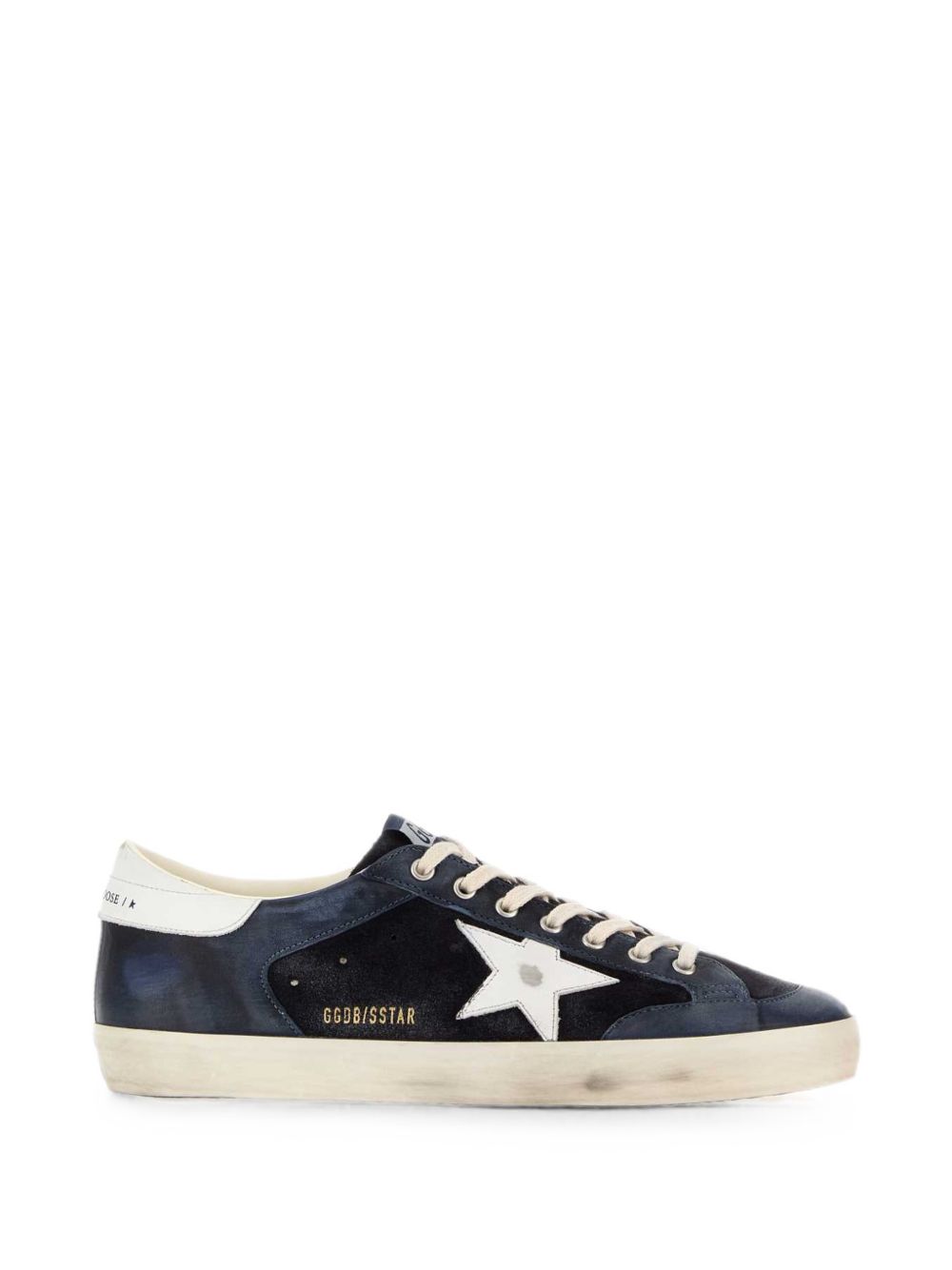 Sneakers Super Star in pelle in blu 