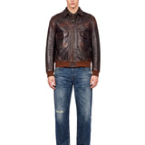 Bomber Journey in pelle marrone 
