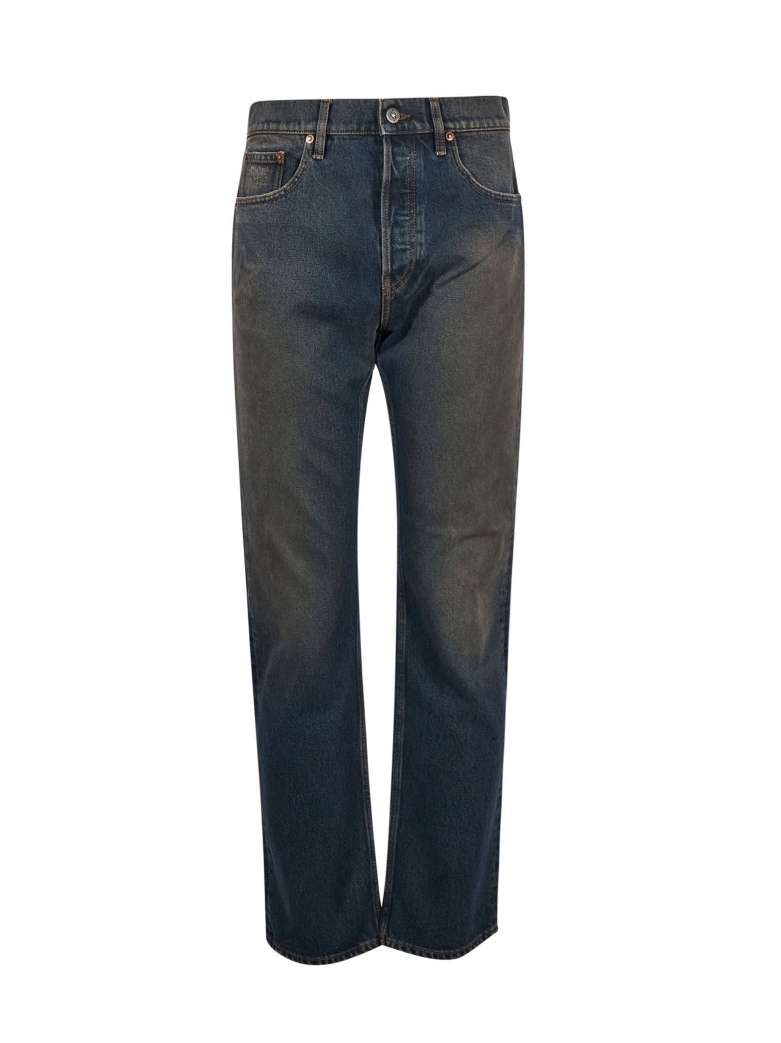 Jeans a gamba dritta in blu 