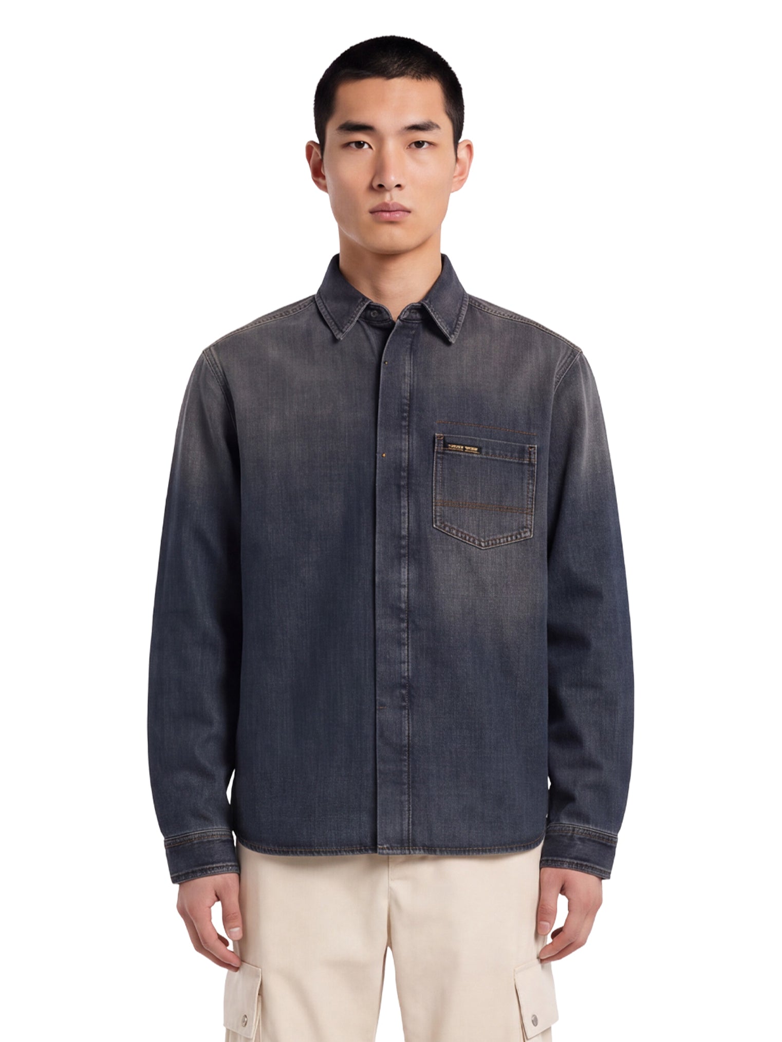 Camicia denim journey in blu 