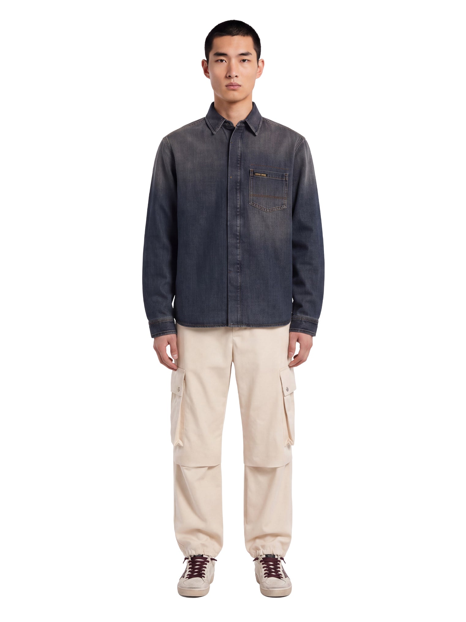 Camicia denim journey in blu 
