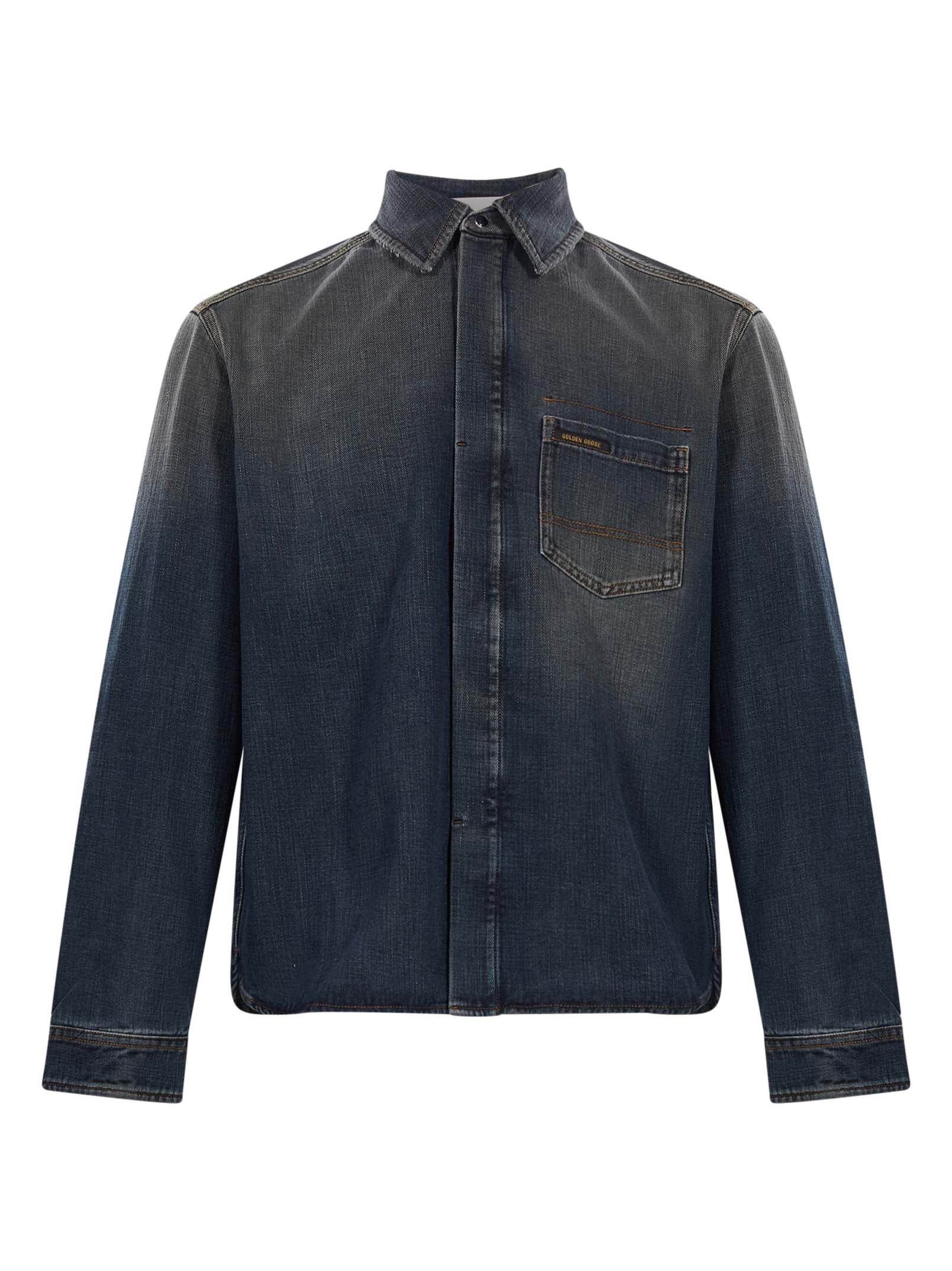 Camicia denim journey in blu 