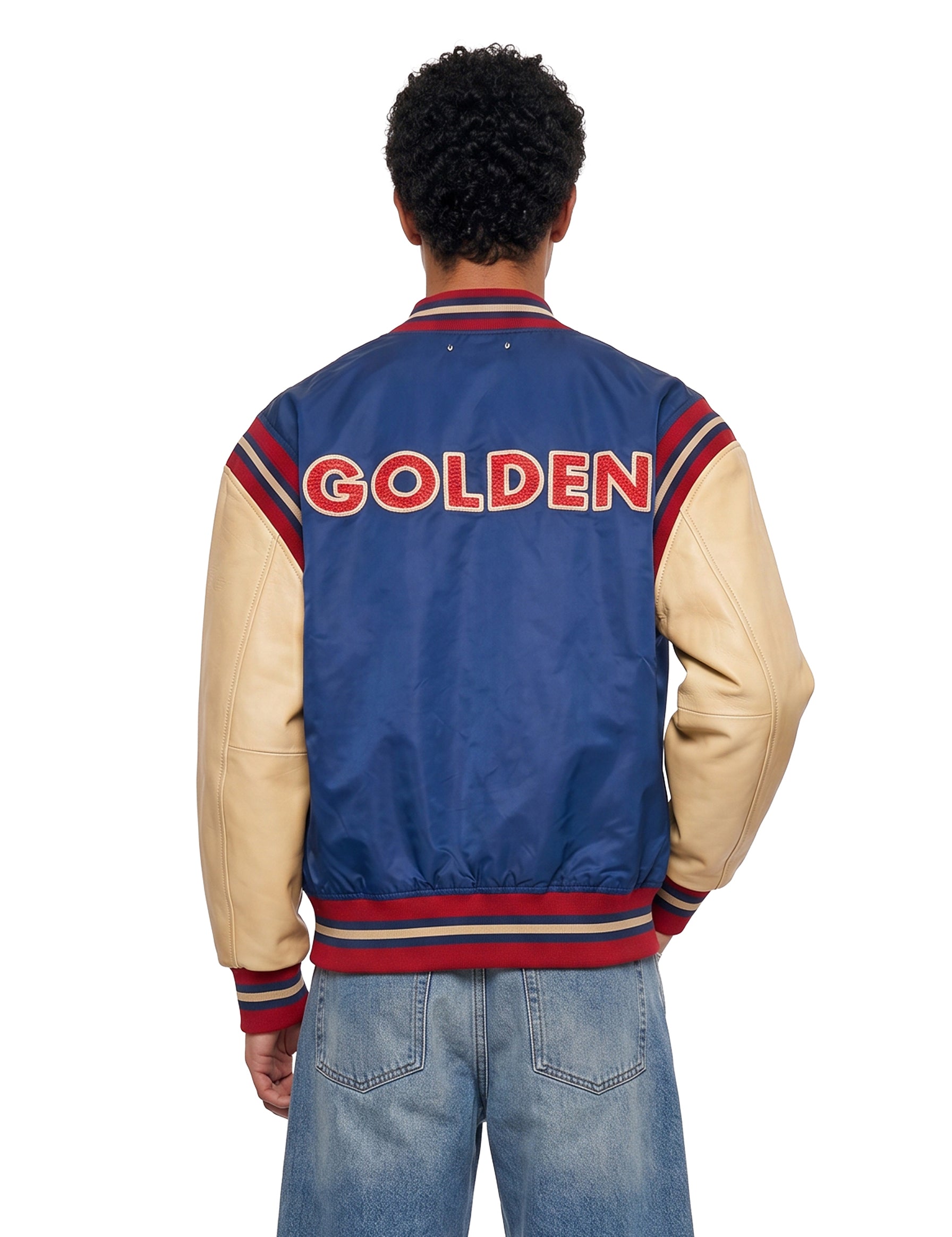 Bomber varsity Journey in blu e rosso 