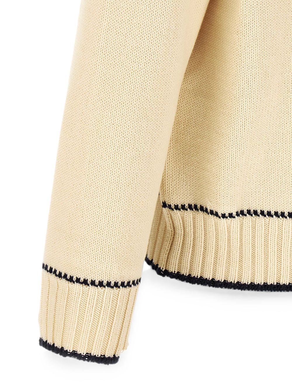 Maglione con colletto stile polo in beige 
