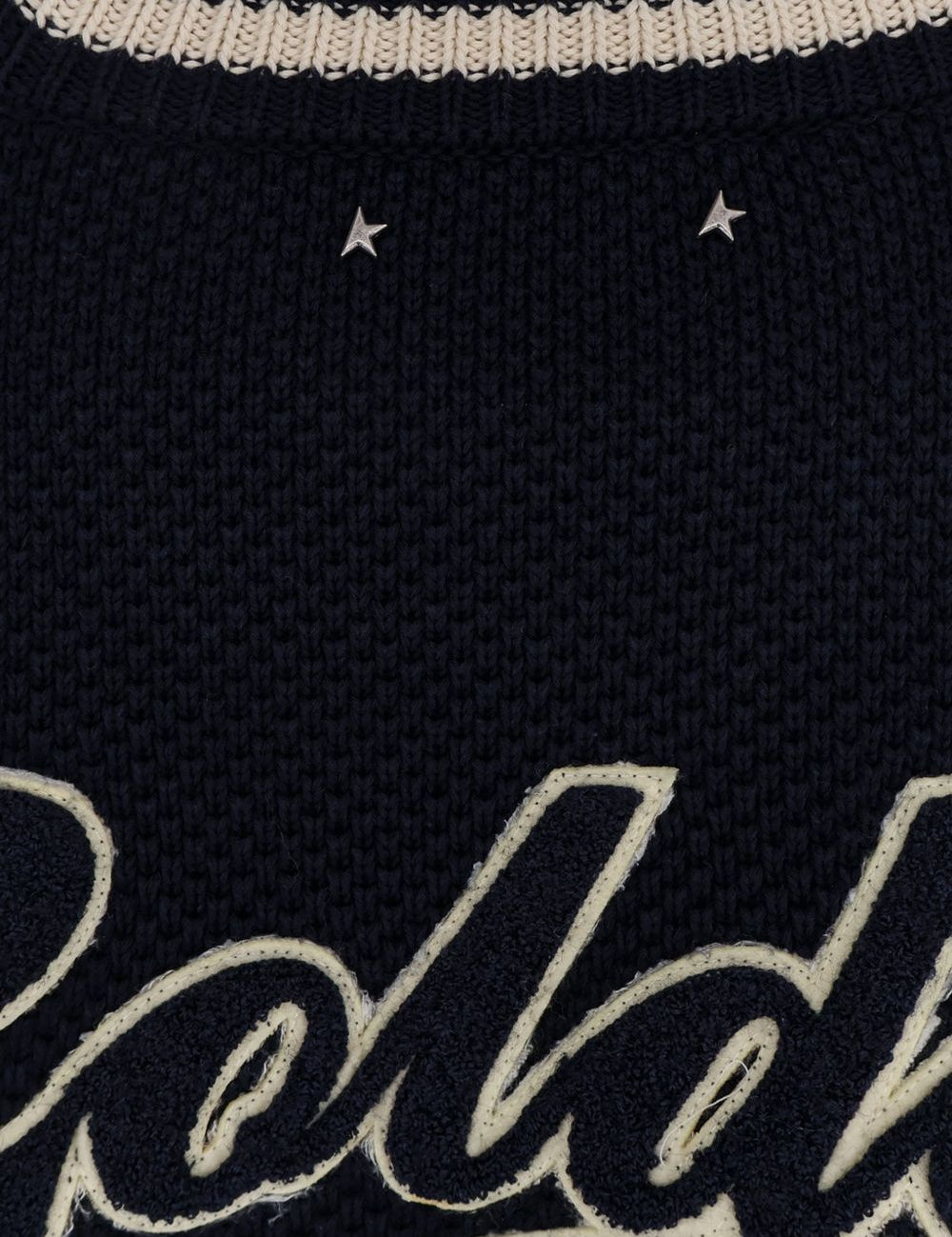 Maglione con logo in blu 