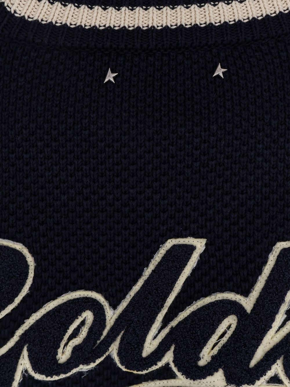 Maglione con logo in blu 