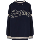 Maglione con logo in blu 