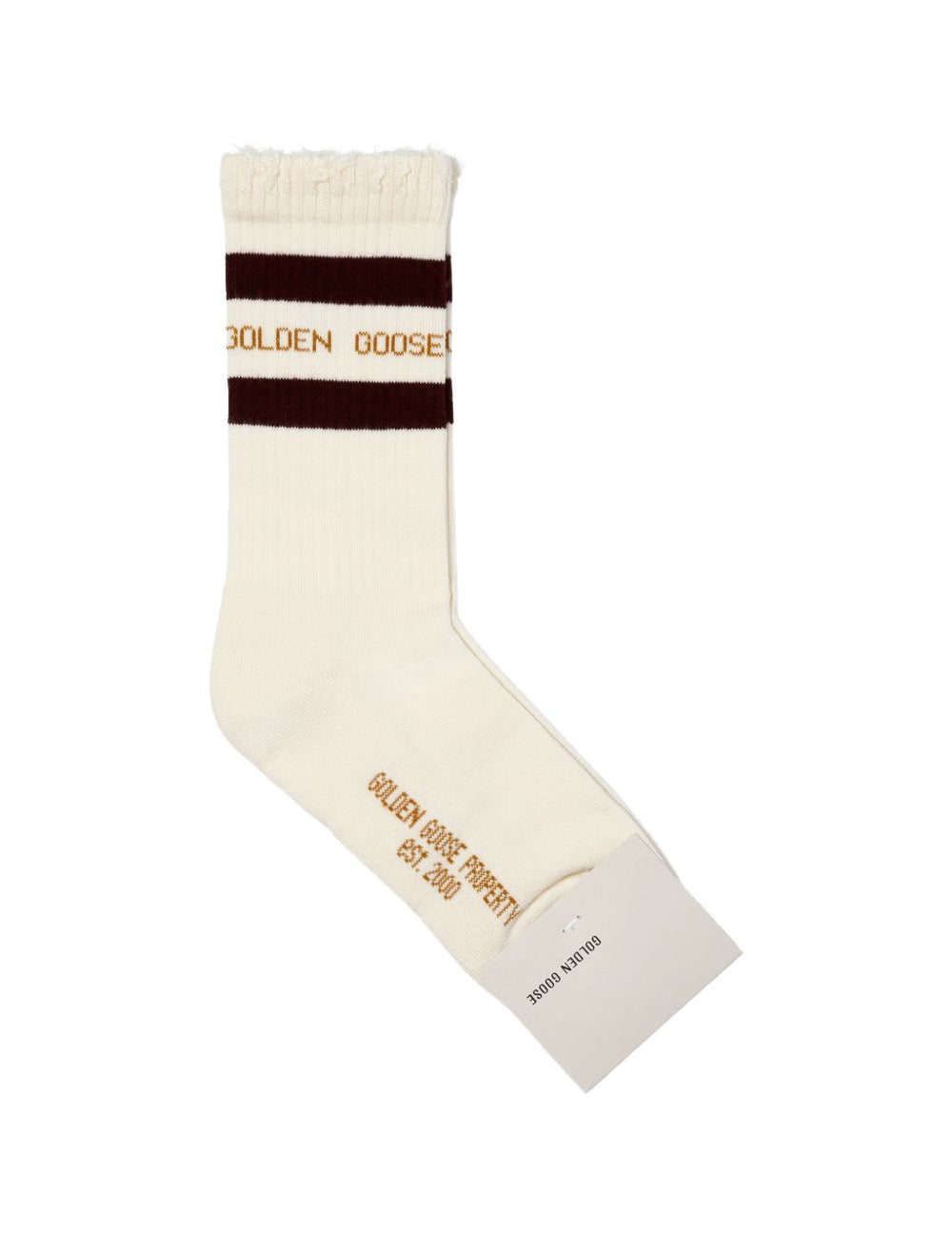 Calzini con logo in beige 