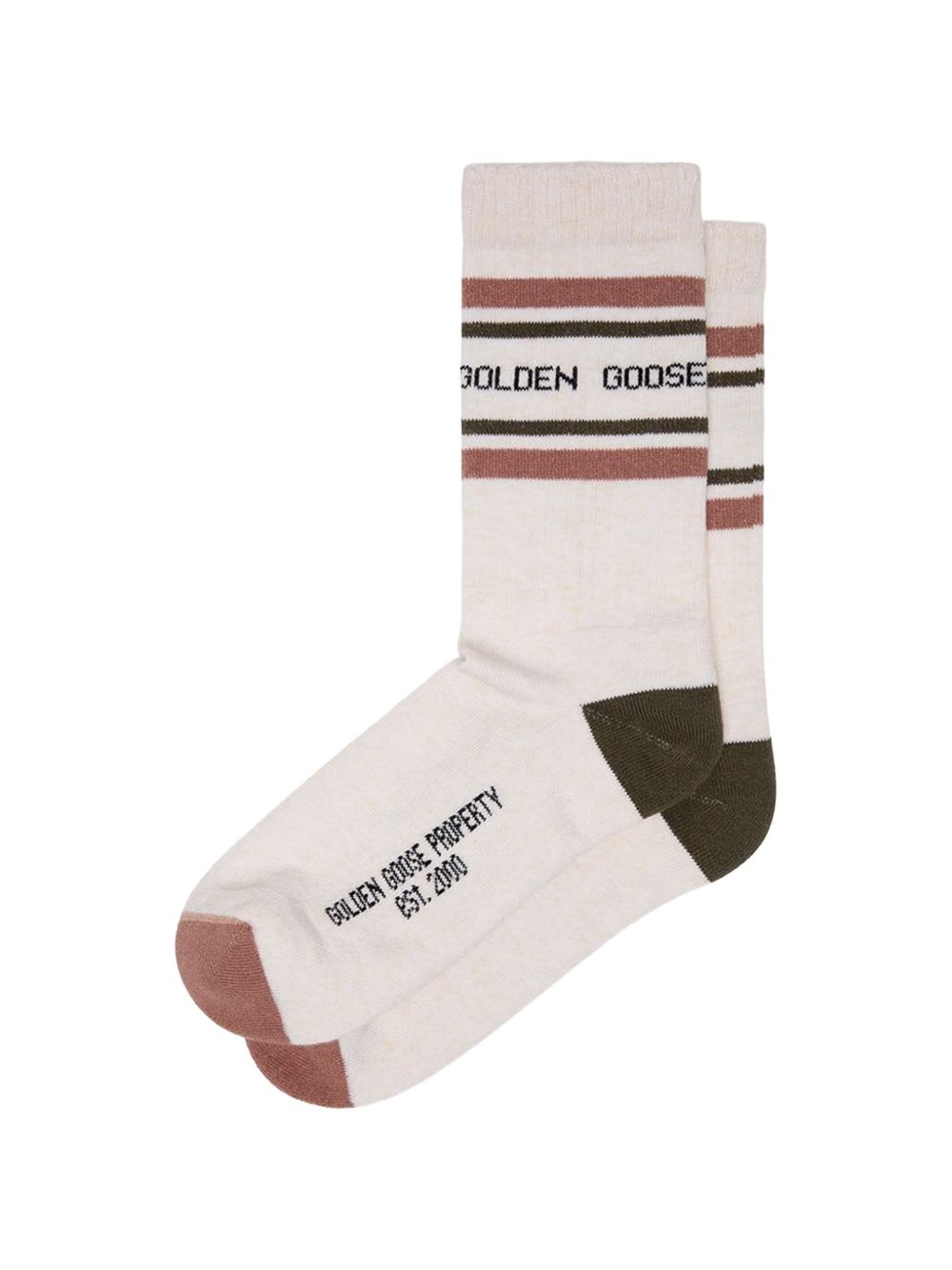 Calzini con logo in beige 