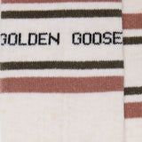 Calzini con logo in beige 