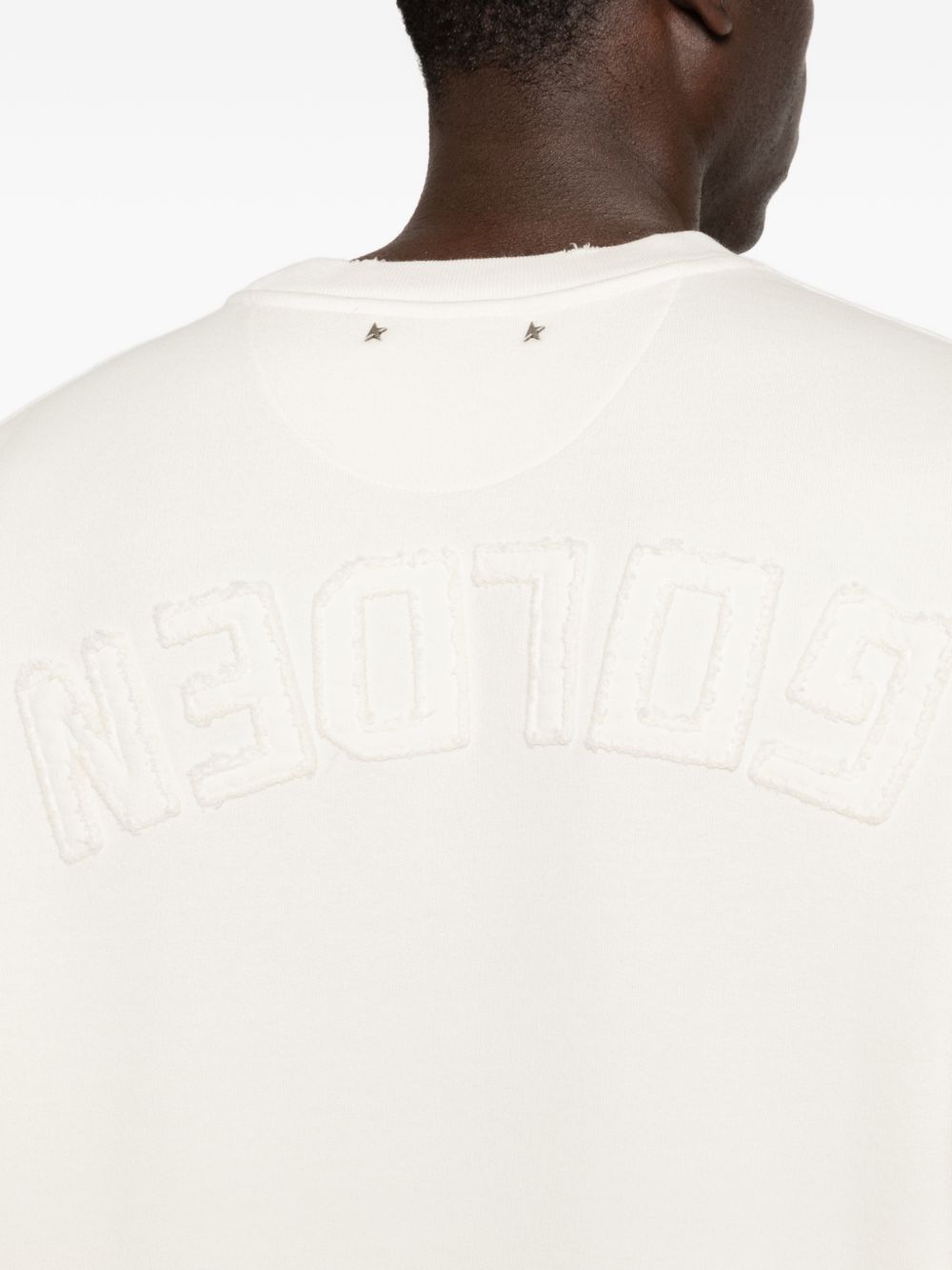 Felpa con logo in beige 