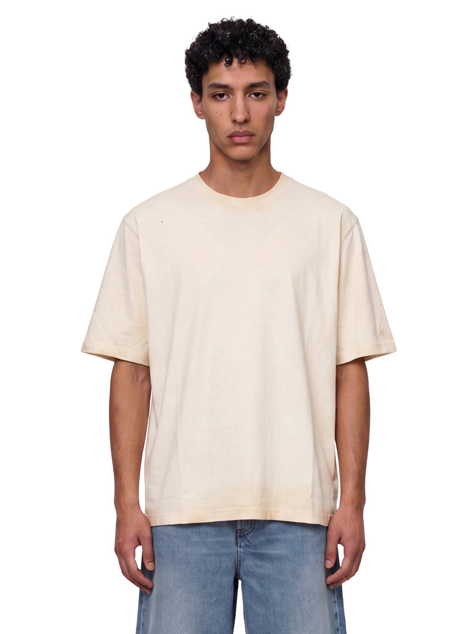 T-shirt con stampa star in biege 
