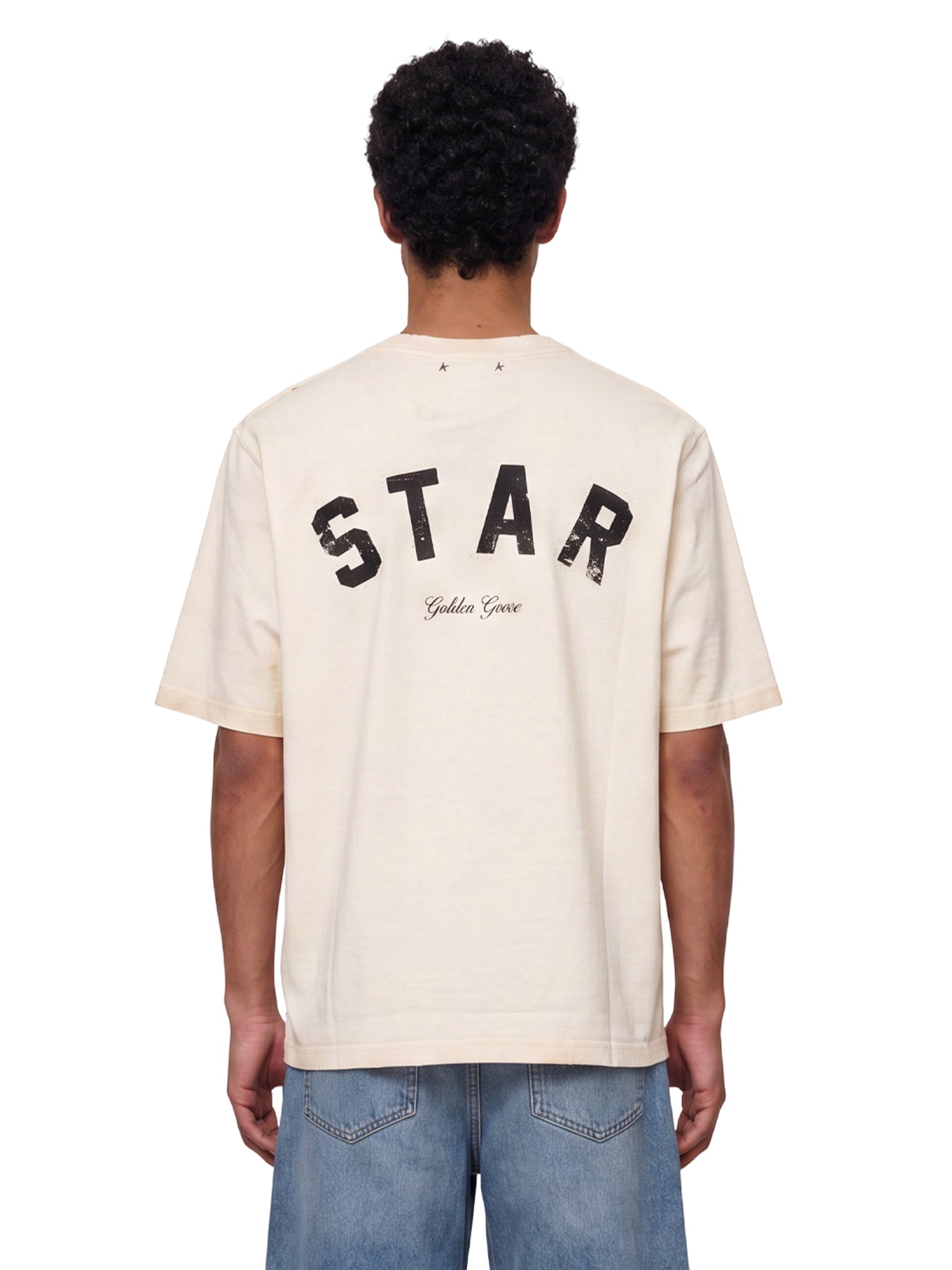 T-shirt con stampa star in biege 