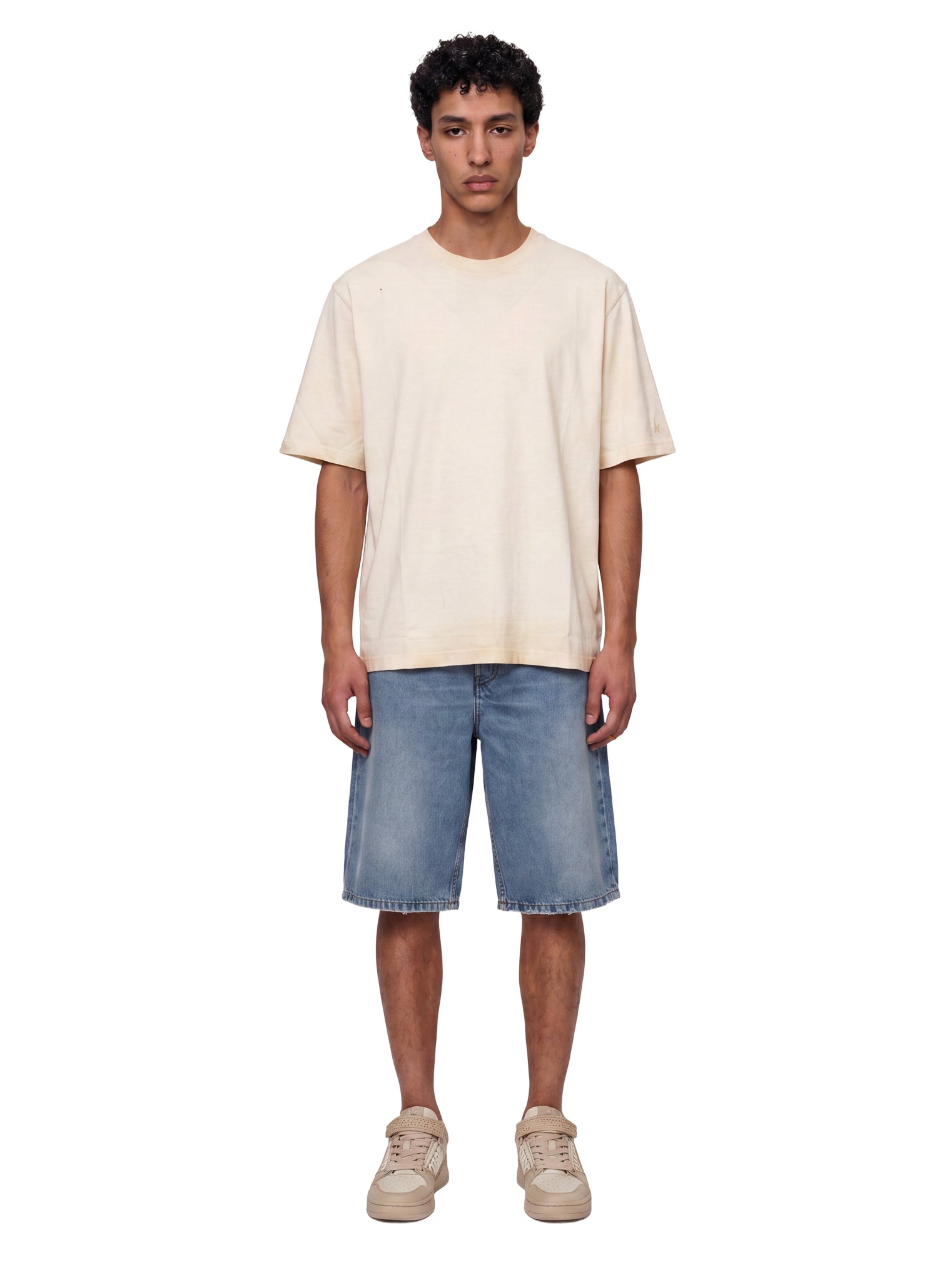 T-shirt con stampa star in biege 