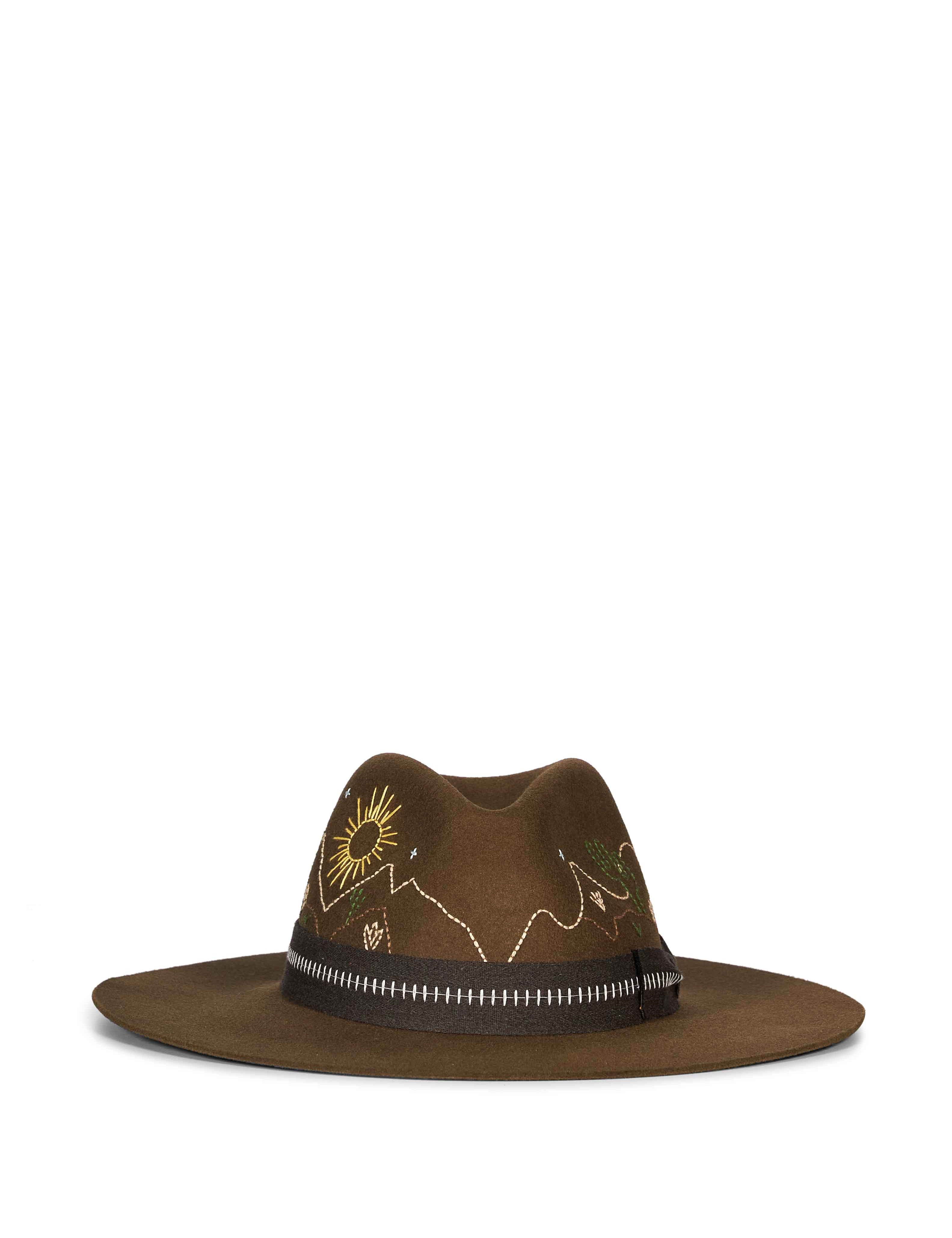Cappello Fedora in verde oliva 