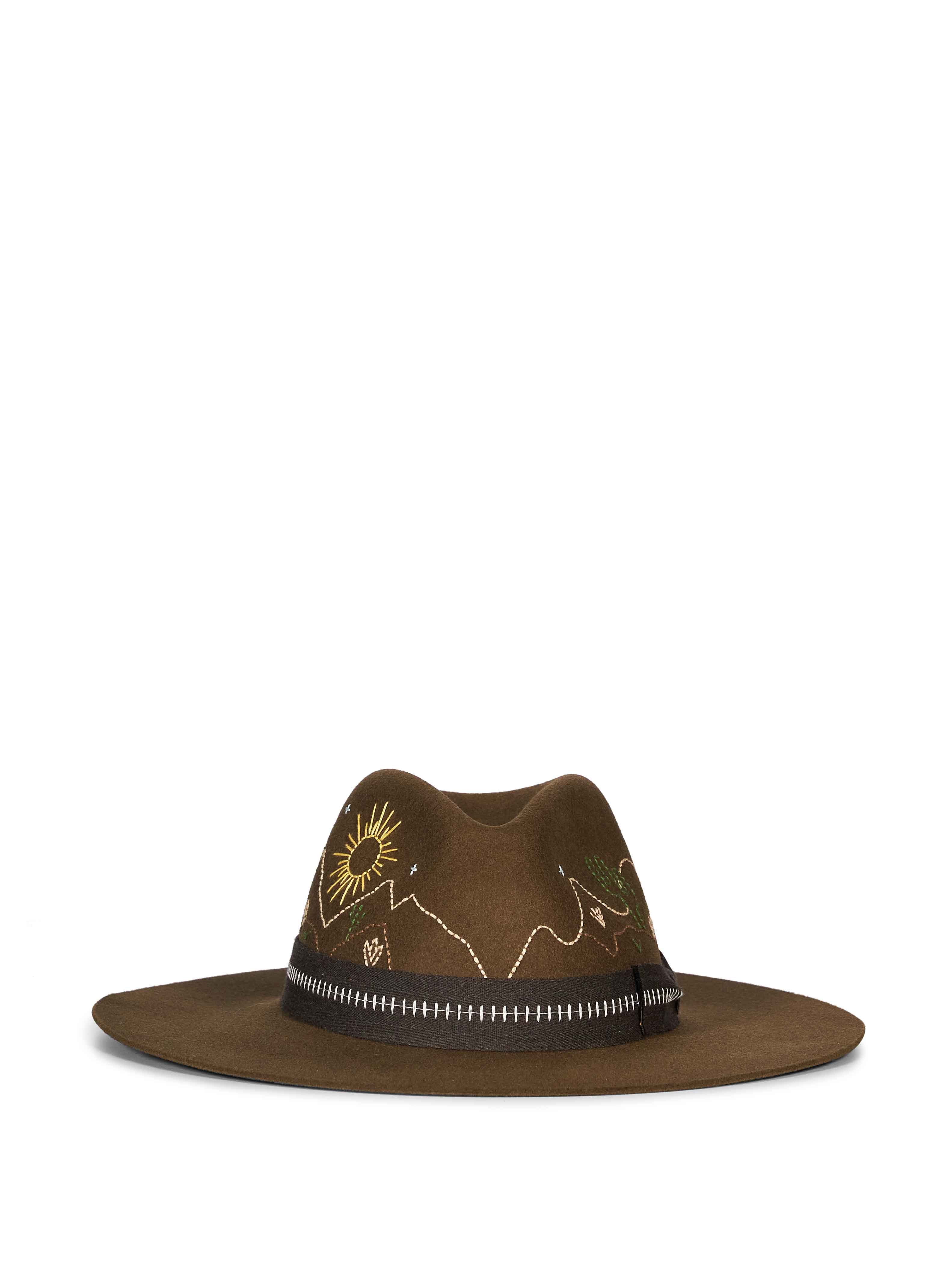 Cappello Fedora in verde oliva 