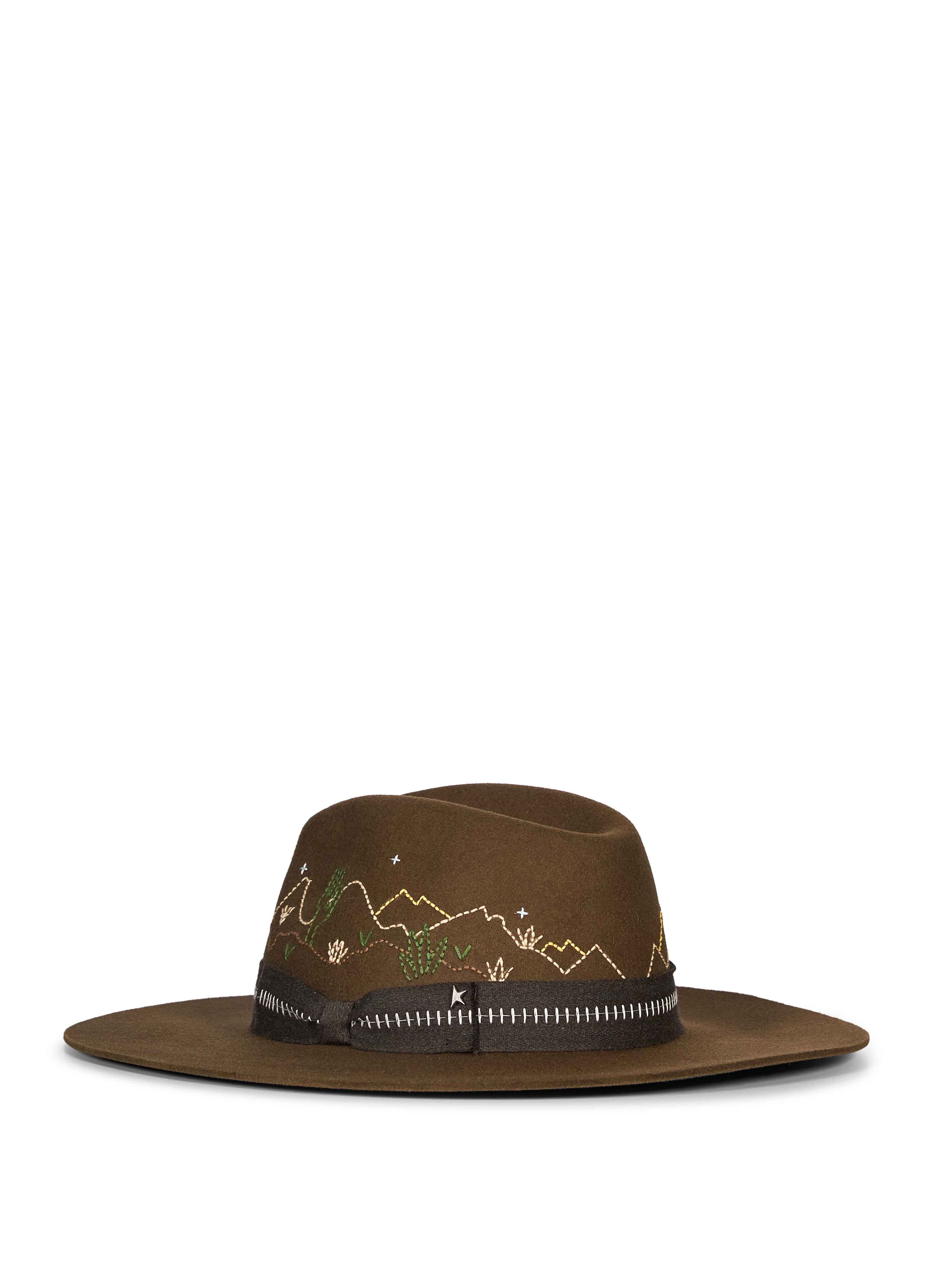 Cappello Fedora in verde oliva 