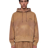 Felpa Journey tie dye in marrone 