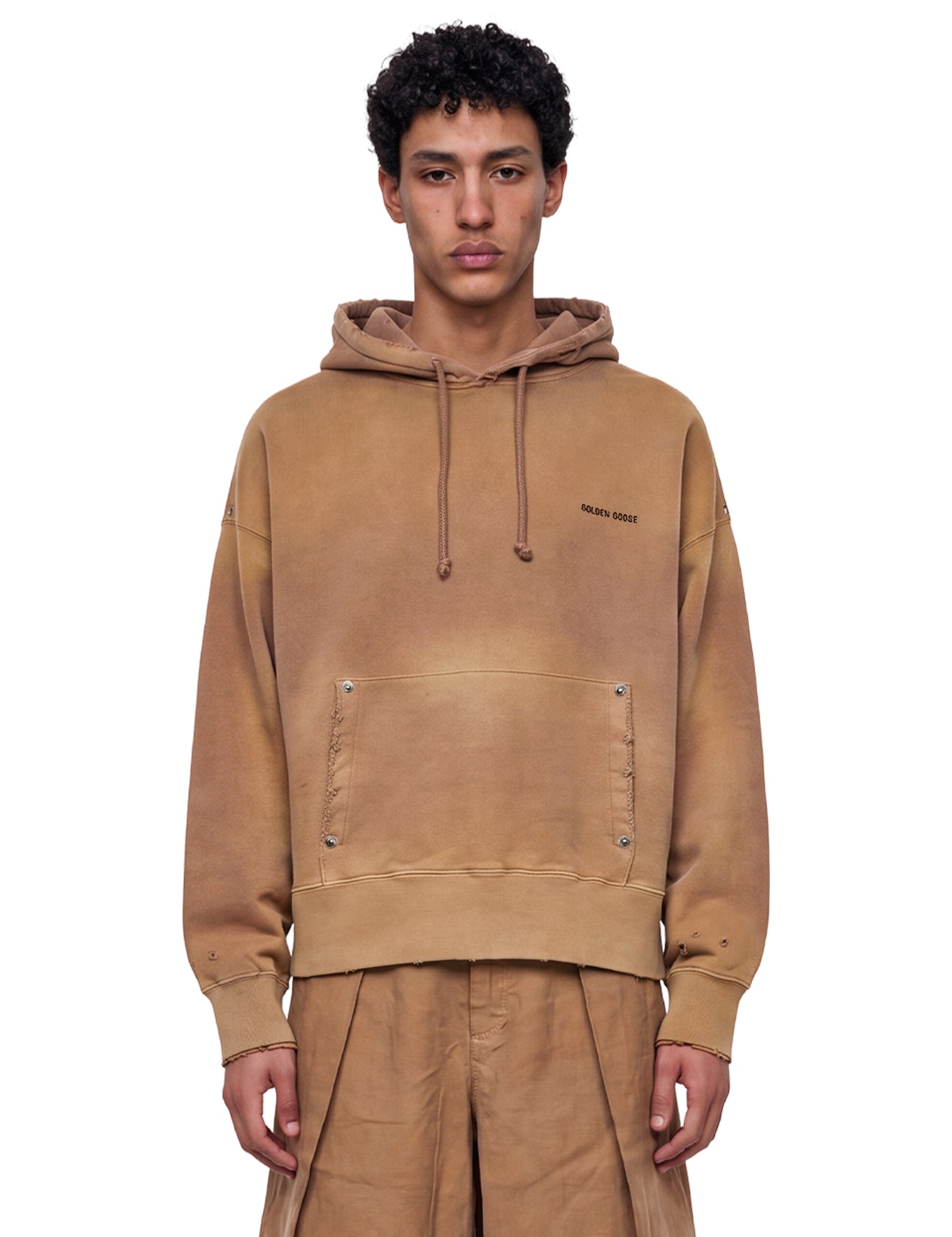 Felpa Journey tie dye in marrone 