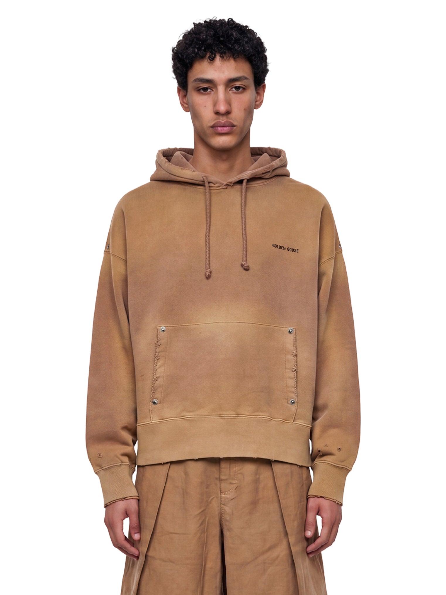 Felpa Journey tie dye in marrone 
