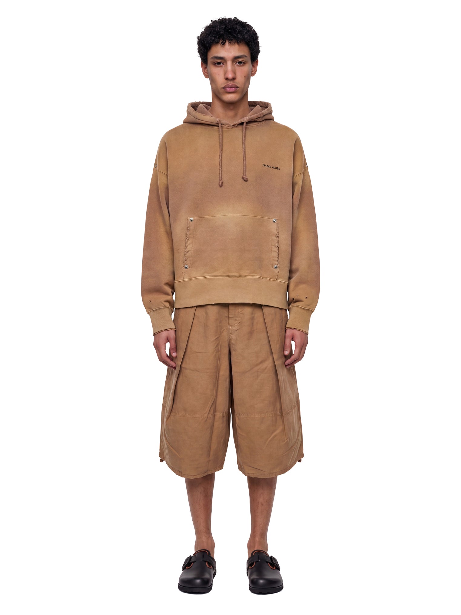 Felpa Journey tie dye in marrone 