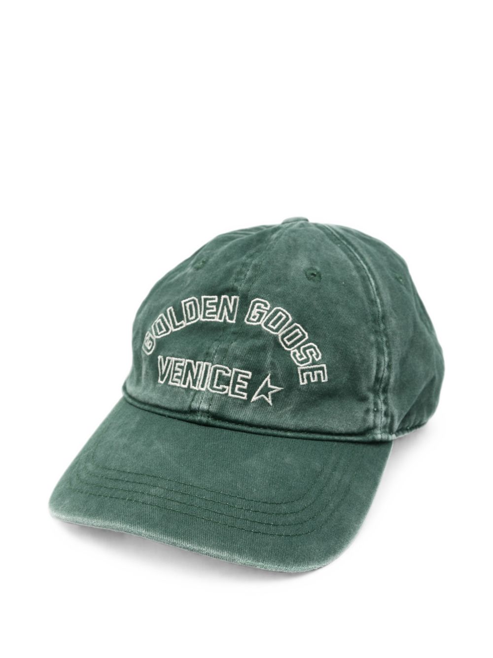 Cappello da baseball con logo in verde 