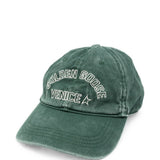 Cappello da baseball con logo in verde 