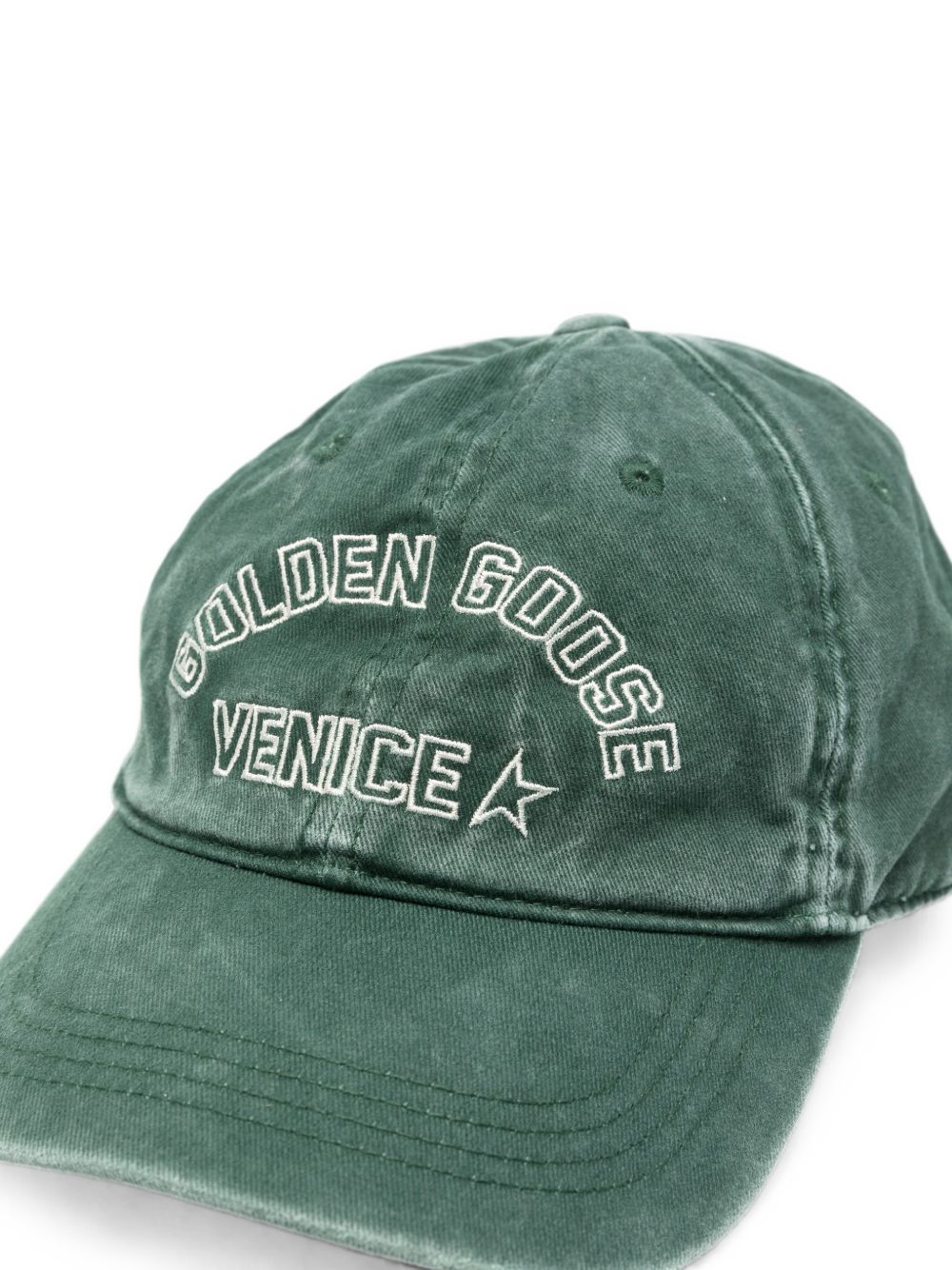 Cappello da baseball con logo in verde 