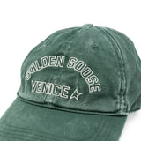 Cappello da baseball con logo in verde 