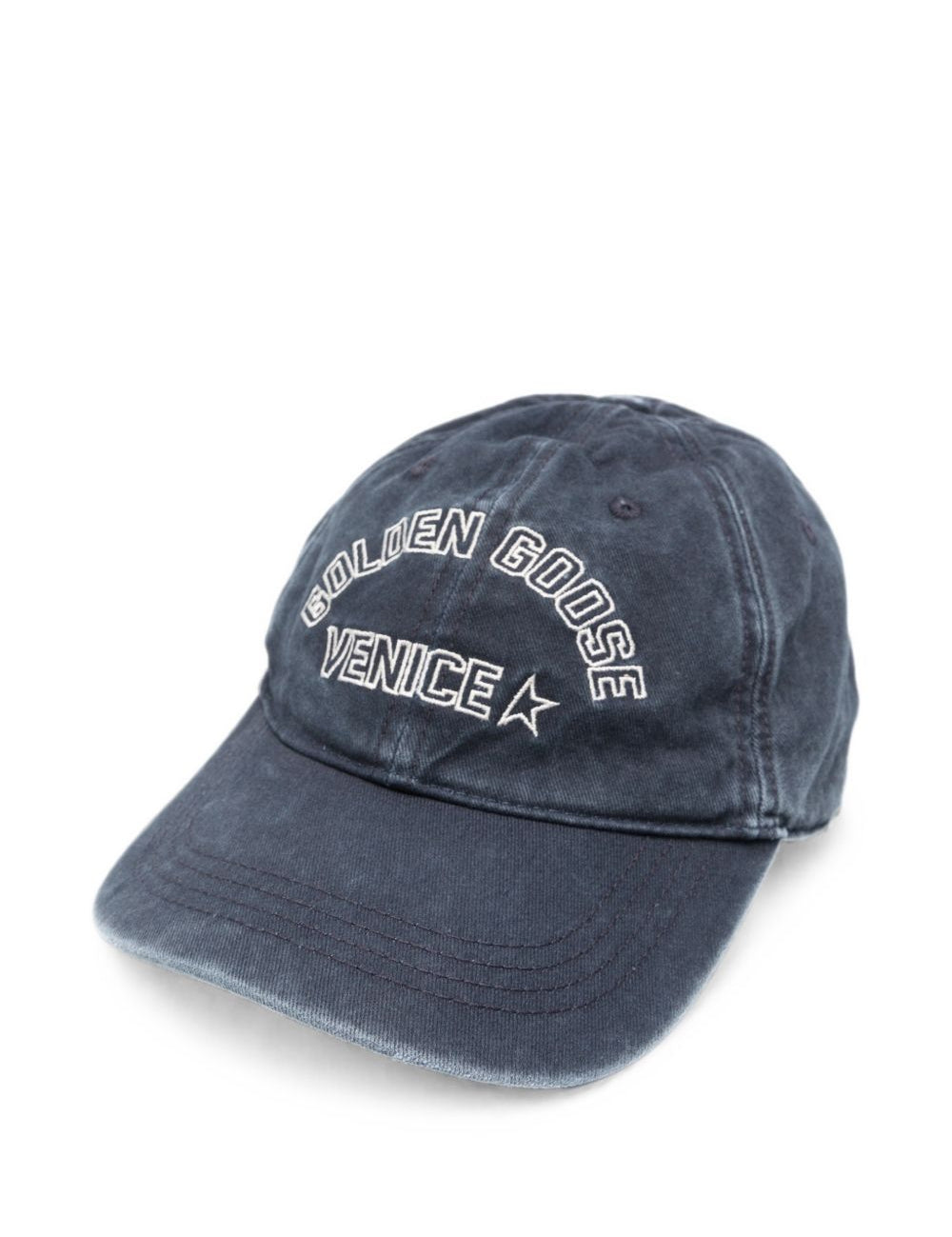 Cappello da baseball con logo in blu 