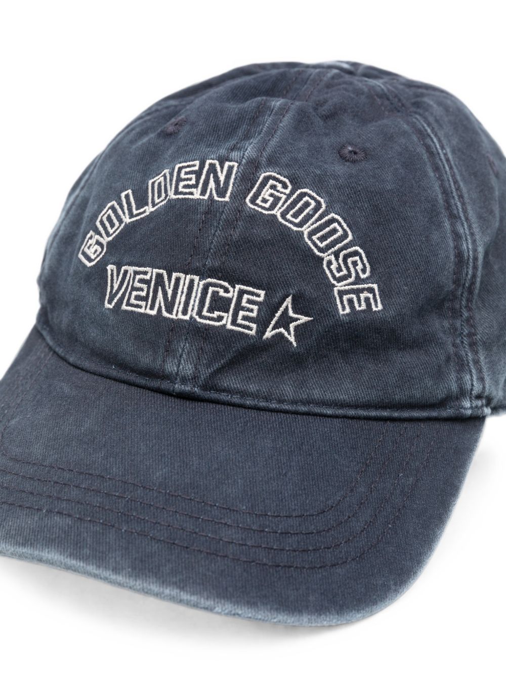 Cappello da baseball con logo in blu 