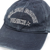 Cappello da baseball con logo in blu 
