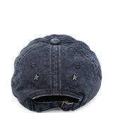 Cappello da baseball con logo in blu 