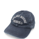 Cappello da baseball con logo in blu 
