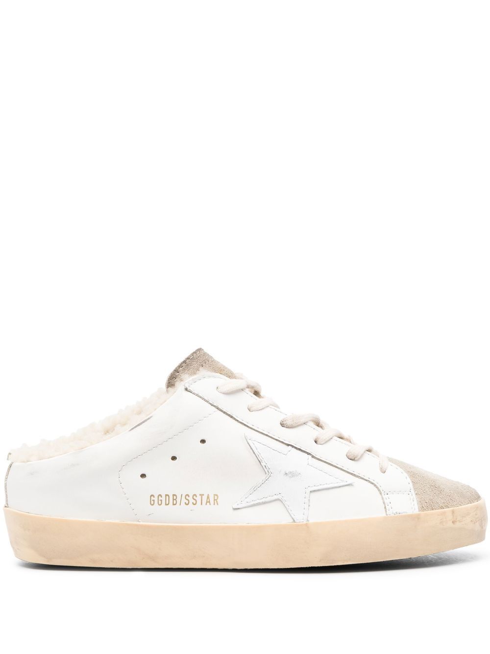 Mules Super Stat in bianco e beige 