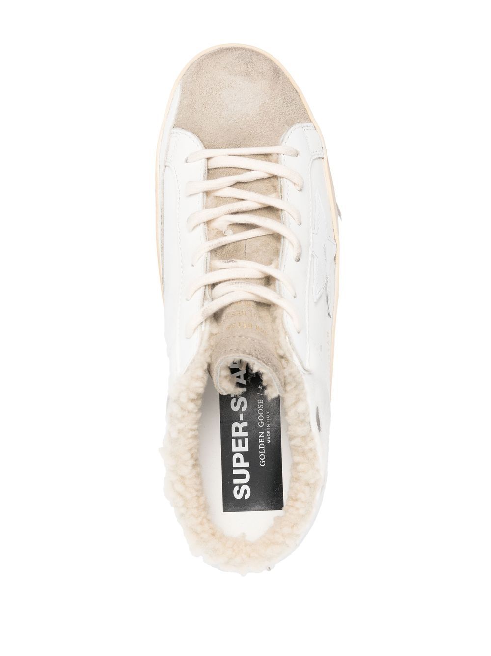 Mules Super Stat in bianco e beige 