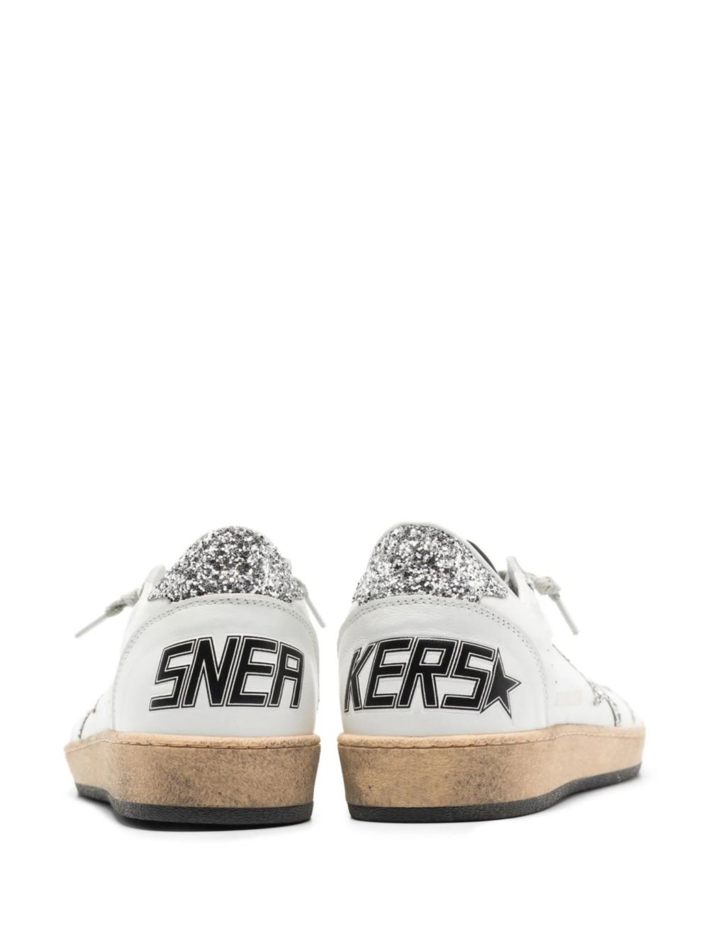 Sneakers ball star in bianco e argento Golden goose - donna 