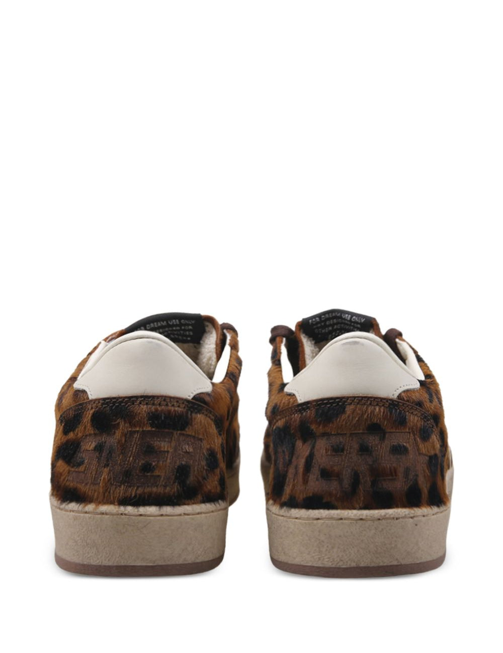 Sneakers Ball Star con stampa leopardata in marrone 
