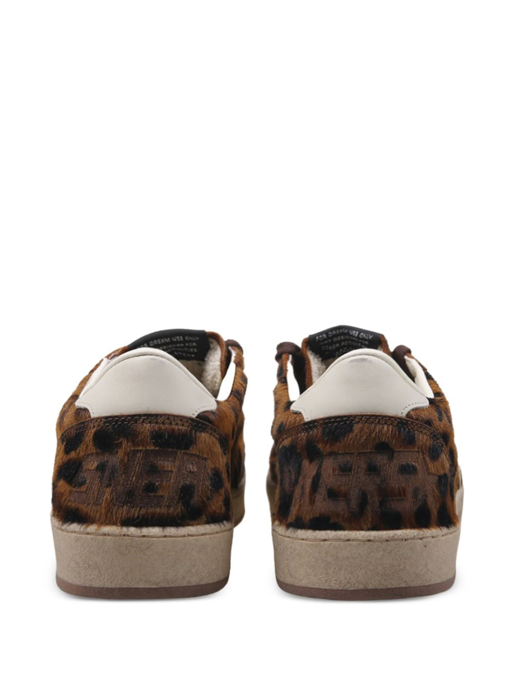Sneakers Ball Star con stampa leopardata in marrone 