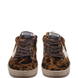 Sneakers Ball Star con stampa leopardata in marrone 