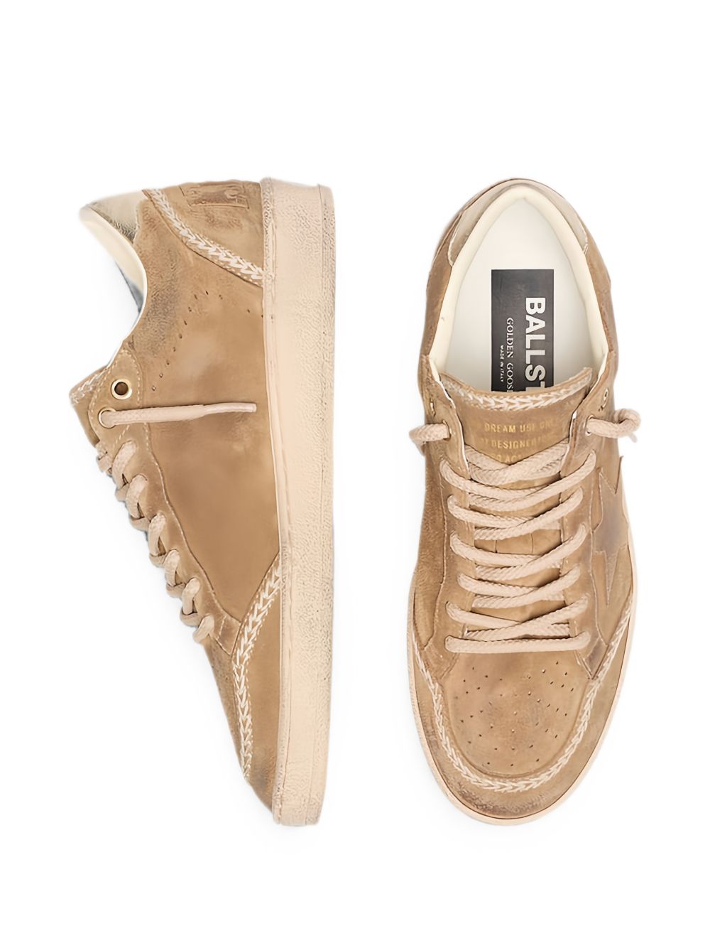 Sneakers ballstar in marrone golden goose - donna 