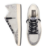 Sneakers ball star con glitter in argento 
